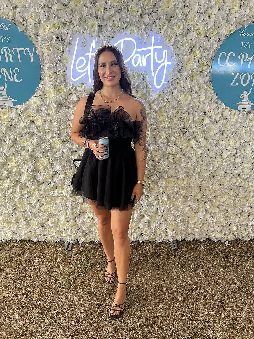 Shop the My Beloved Organza Frill Mini Dress Black