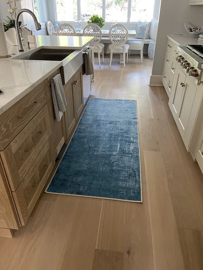 Outdoor Impasto Sky Blue Washable Flatwoven Rug | Ruggable US