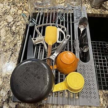 Food52 Five Two Drying Rack Over the Sink with Utensil Caddy 3 Colors on Food52