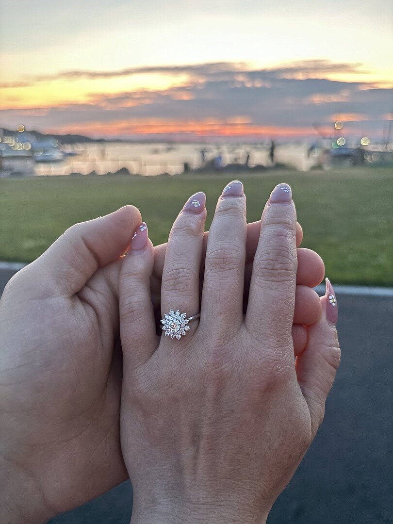 Classic Double Floral Halo Diamond Ring