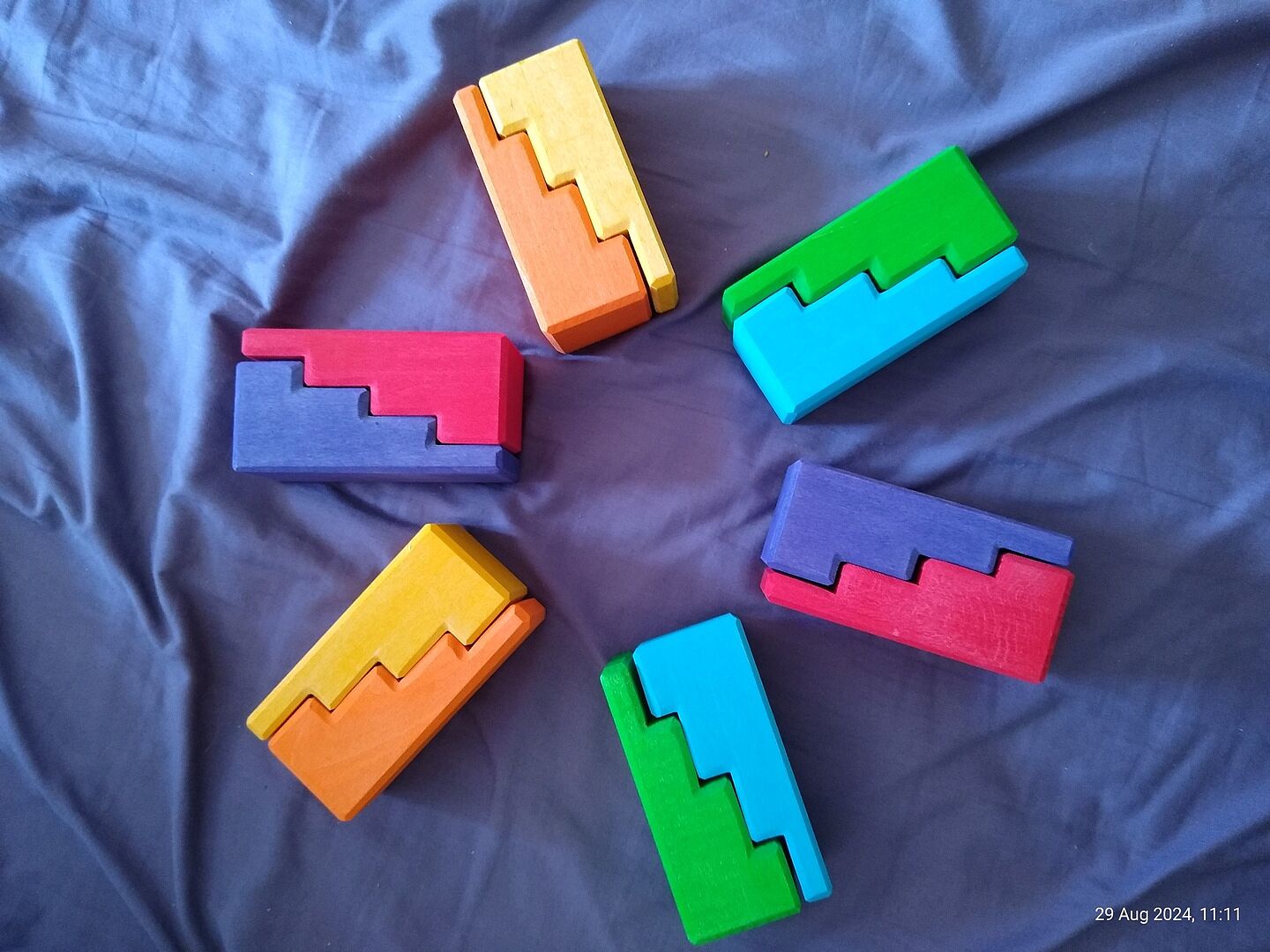 GRIMM'S グリムス　stepped roofs rainbow Grimm's Stepped Roofs Rainbow (12 pc) - Grimm's Toys Canada