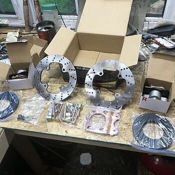 For All Honda Rubicon 500 Rincon 650 Front Disc Brake Kit - Foto 7