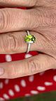 Peridot engagement ring