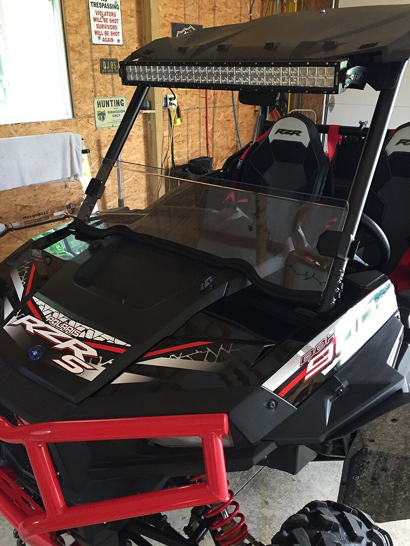 Polaris rzr xp 1000 half windshield superatv