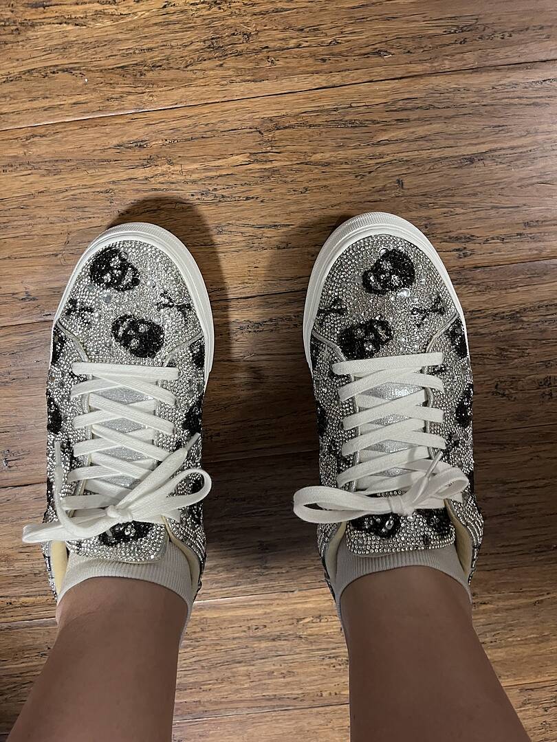 NWOT Betsey Johnson Skull Distressed popular High Top Sneaker