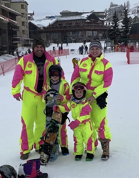 Neon Yellow and Pink Ski Suit | Tipsy Elves