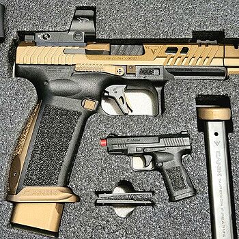 Canik TTI Combat 9mm 4.6" 18rd Pistol w/MeCanik MO3, Bronze / Black - HG7854V-N Amazing!!!!!