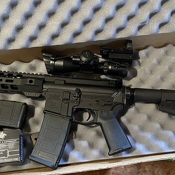 PSA 8.5" Pistol-Length 300AAC Blackout 1/7 Nitride  7" Lightweight M-Lok MOE Shockwave Pistol