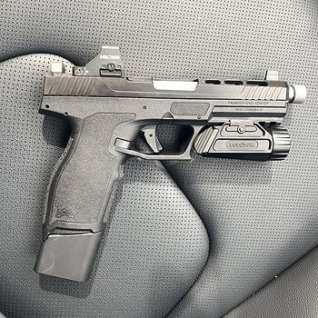 PSA 5.7 Rock RK1 Complete Optics Ready Slide With Stainless Threaded Barrel, Black