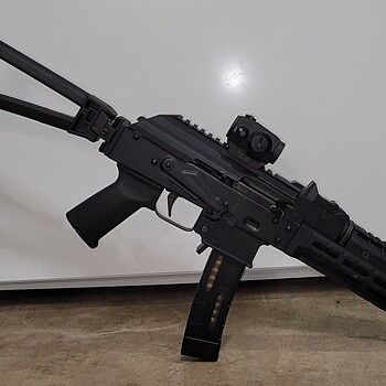 PSA AK-V 9mm MOE Triangle Folding Pistol, Black