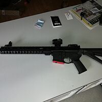 PSA AR-15 Rifle Kit 5.56 16" Nitride 1:7 Mid-Lgth 13.5" LTWT M-Lok MOE w/ MBUS Sights