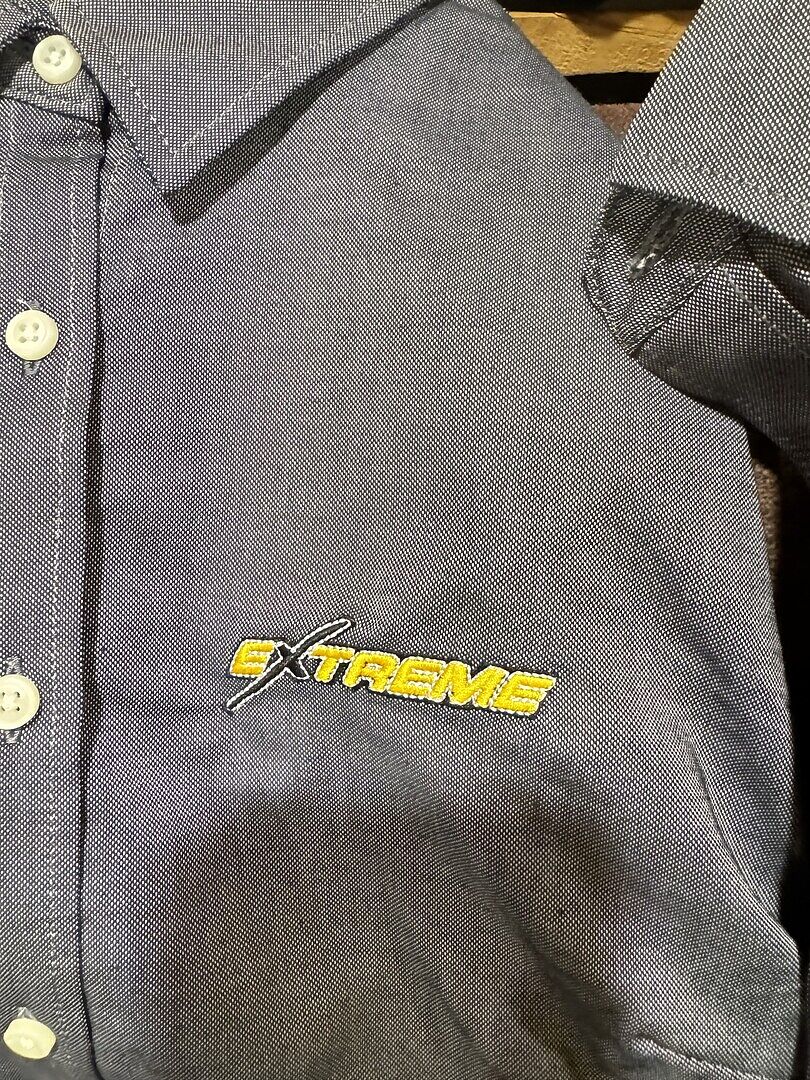 Heat pressed one one, embroidered on the others