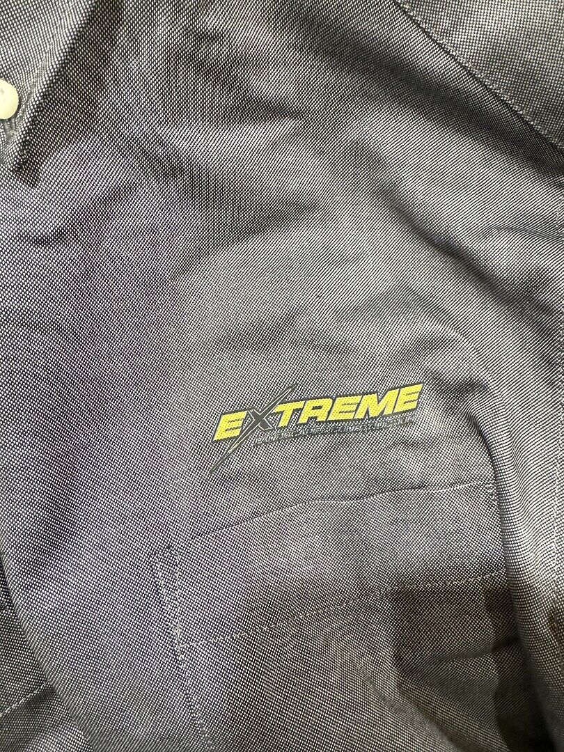 Heat pressed one one, embroidered on the others