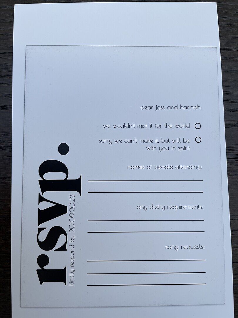 Black ink scratches & bleeds on the front