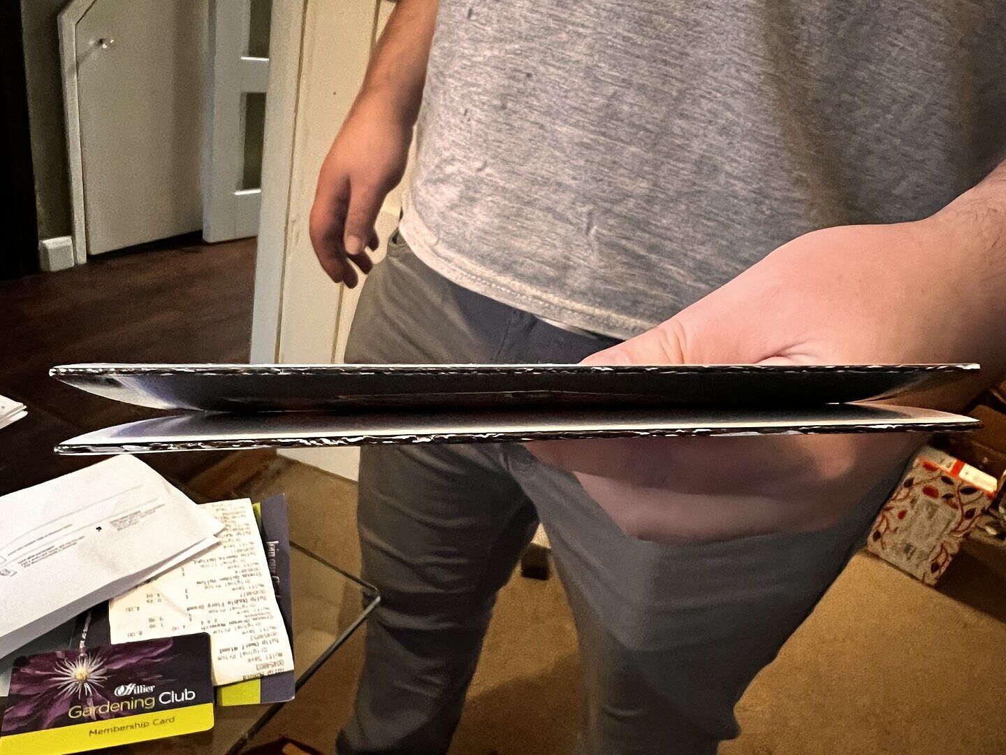 Fold line problem - cracking across dark image