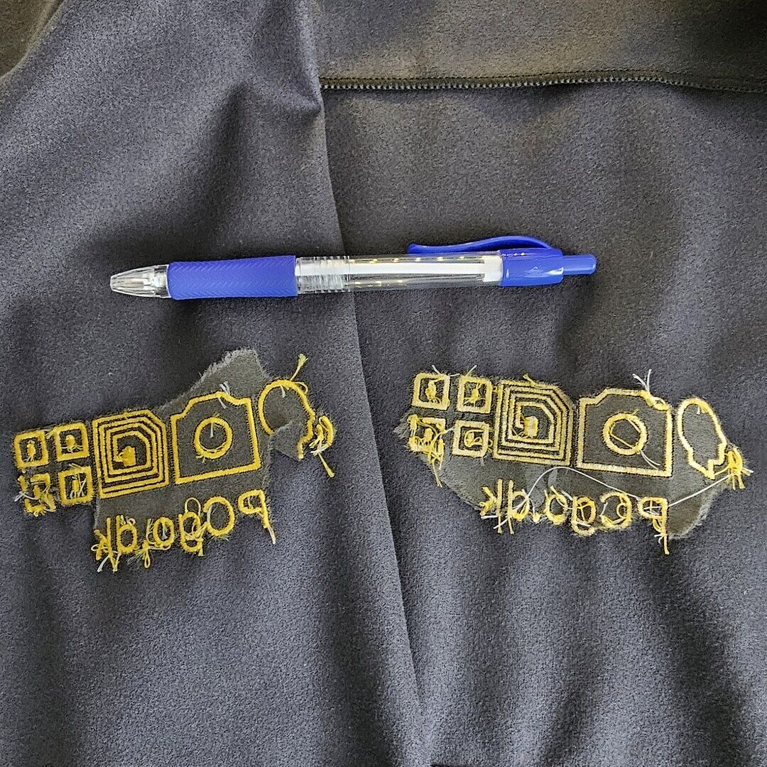 For tyndt materiale og ikke egnet til broderi.