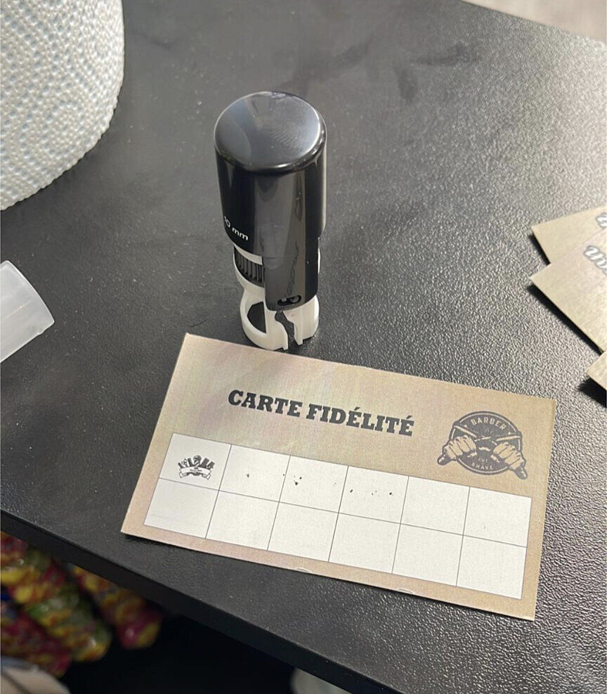 Tampon Automatique Personnalisé 12 Mm – Pour Cartes De Fidélité Café/boissons – Logo Personnalisable, Encre Rechargeable - 7