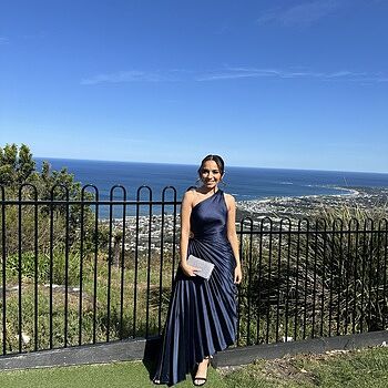 Brooklynn One-Shoulder Accordion Pleat Midi Dress Navy | Selfie Leslie