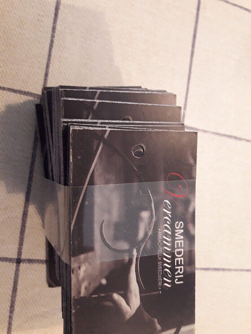 De hang tag zouden we nooit meer bestellen.