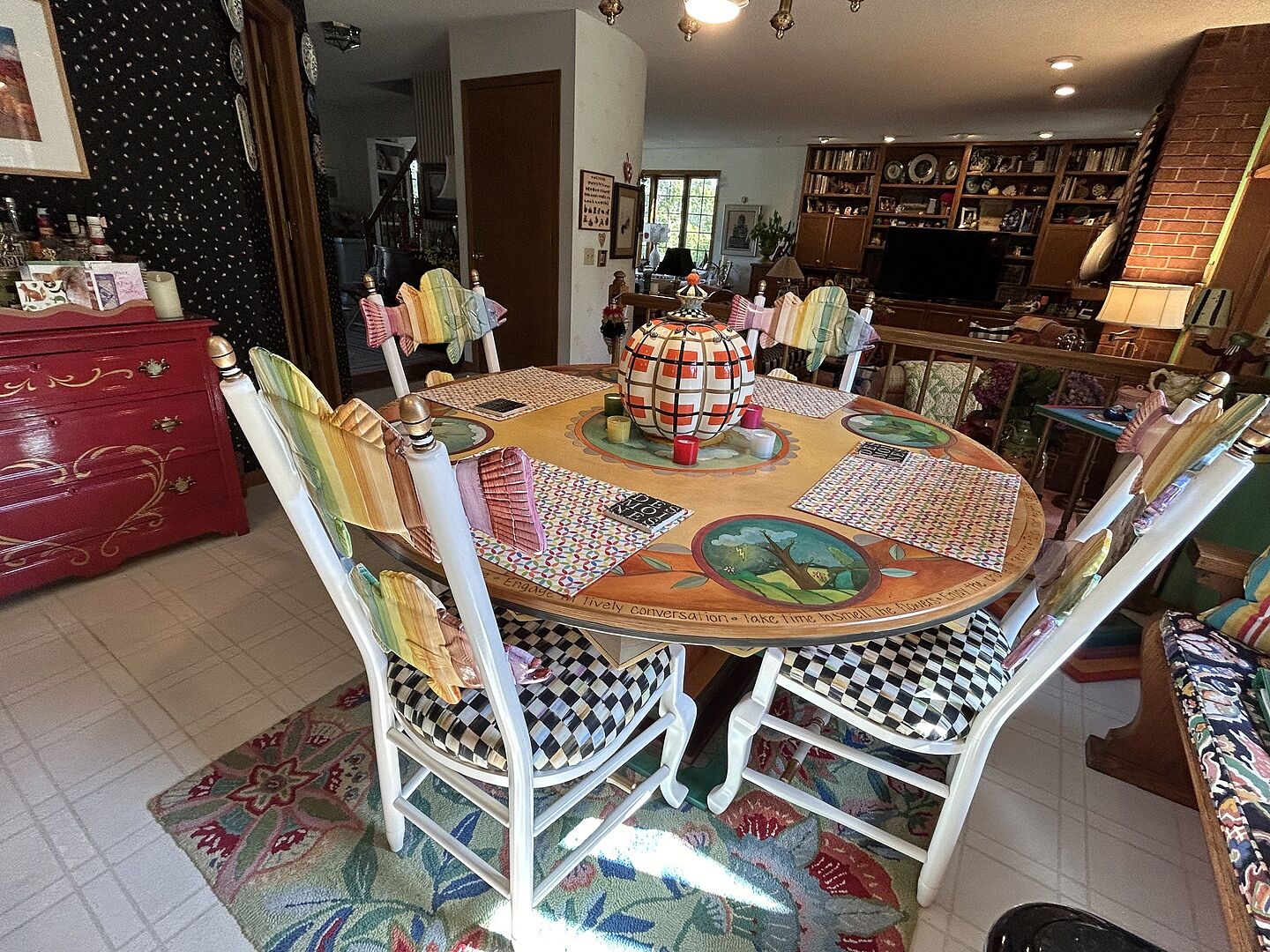 MacKenzie-Childs Rainbow Fish Chair