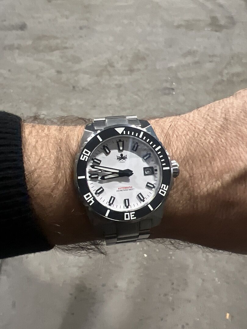 PHOIBOS LEVIATHAN 200M Automatic Diver Watch PY050E White