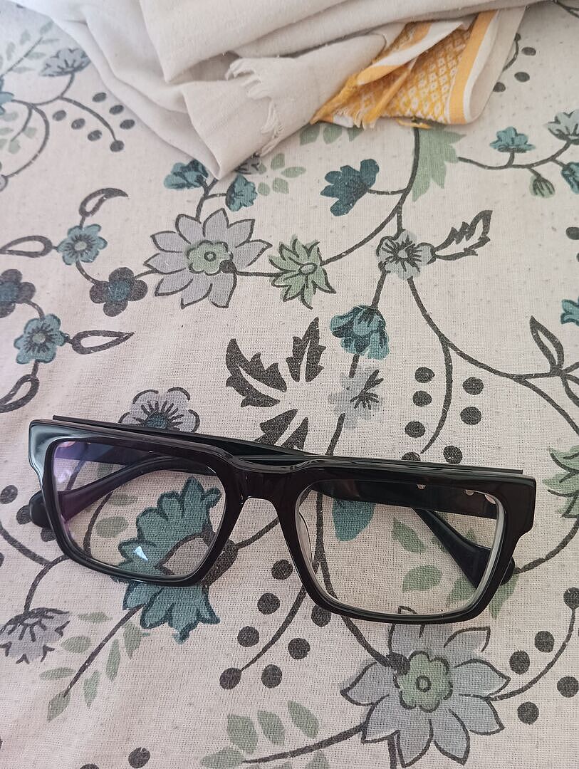 jjj Black Gold Black Full Rim Square John Jacobs Rich Acetate JJ