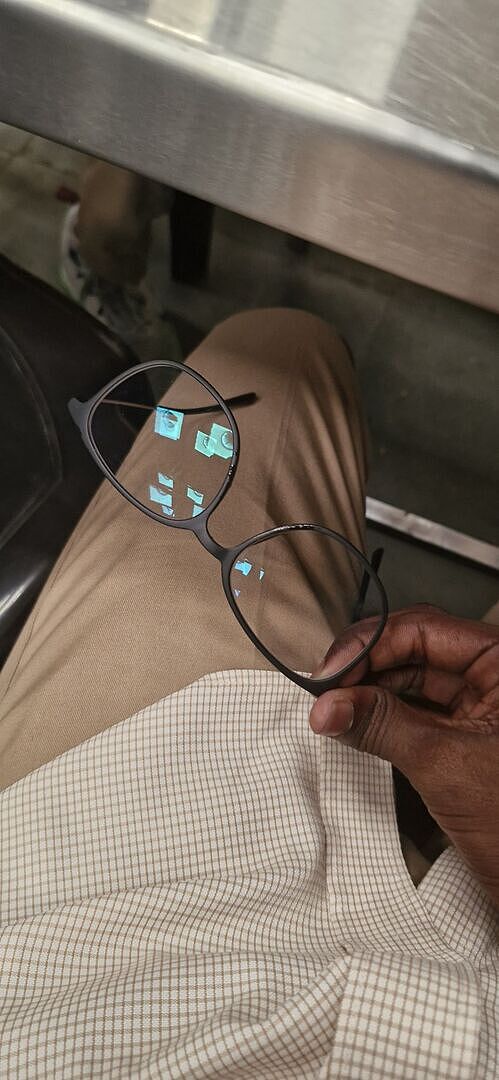 その他 BEAMS - RANGEAS Jr  Sully Blue & ThaiLand White Buy Grey Silver Transparent Full Rim Square Lenskart Air