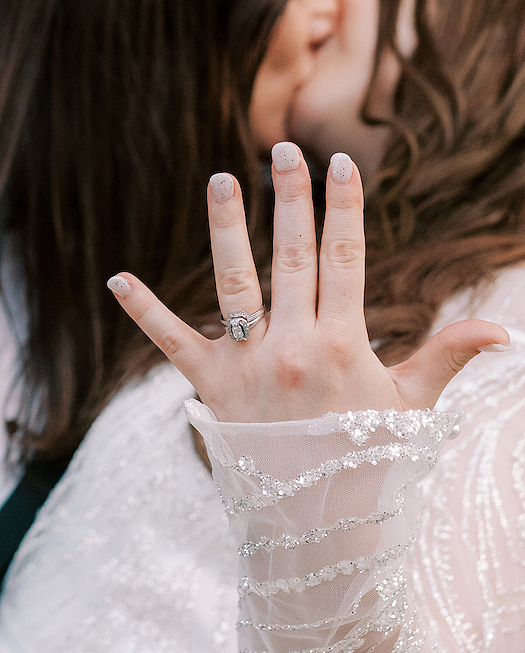 Pave-Set Diamond Contoured Women's Wedding Ring