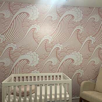 Kids Ocean Wave Pattern Wallpaper Mural Very good quality and looked