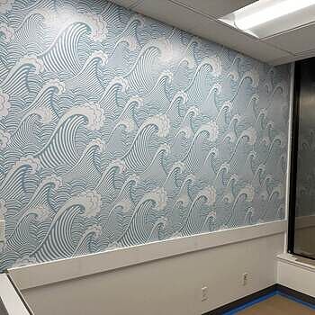 Kids Ocean Wave Pattern Wallpaper Mural This wallpaper is absolutely beautiful