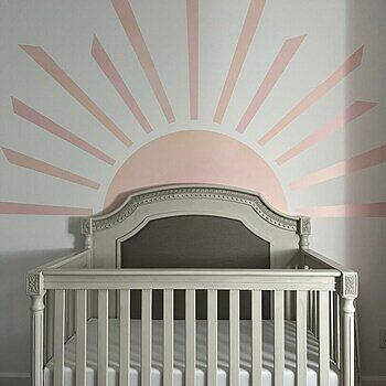 Soft Tones Sun Wall Decal Sticker Easy to install and just