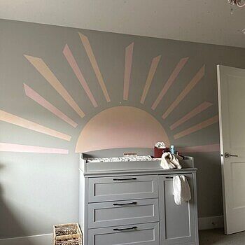 Soft Tones Sun Wall Decal Sticker Bigger than I expected! Looks