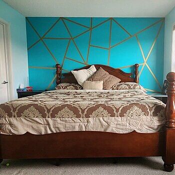 Matte Metallic Gold Strip Wall Decal Good quality and easy to