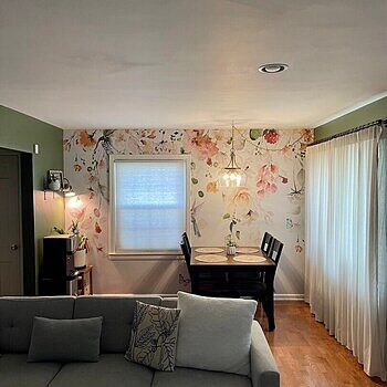 Watercolor Soft Peony Floral Blossom Wallpaper Mural This wallpaper is easily the
