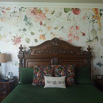 Watercolor Soft Peony Floral Blossom Wallpaper Mural I am absolutely in love