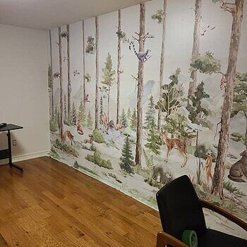 Kids Forest Animals in the Jungle Wallpaper Mural We ordered the design custom