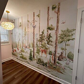 Kids Forest Animals in the Jungle Wallpaper Mural The wallpaper is beautiful! Great