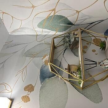 Eucalyptus Leaf Pattern Wallpaper Mural Love this wallpaper so much!