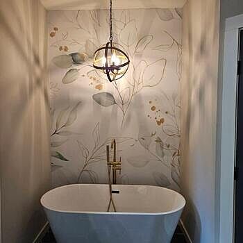 Eucalyptus Leaf Pattern Wallpaper Mural Very easy to work with.