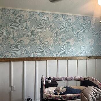 Kids Ocean Wave Pattern Wallpaper Mural Very responsive to my messages
