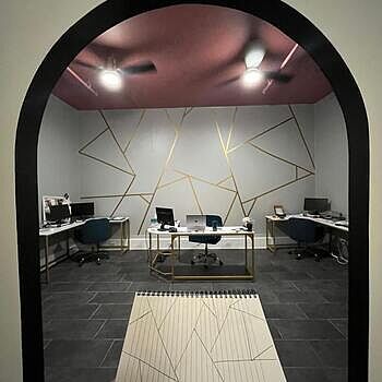 Matte Metallic Gold Strip Wall Decal Nursery is so beautiful now