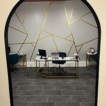 Matte Metallic Gold Strip Wall Decal Easy to use strips of