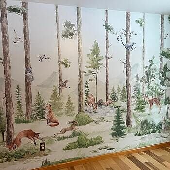 Kids Forest Animals in the Jungle Wallpaper Mural Absolutely love this wallpaper. Easy