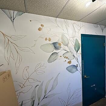 Eucalyptus Leaf Pattern Wallpaper Mural Lovely wallpaper, arrived quickly and