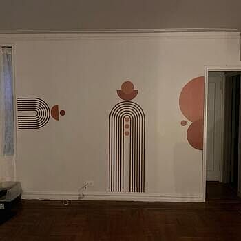Geometric Arch Wall Decal Sticker Fairly easy to put on