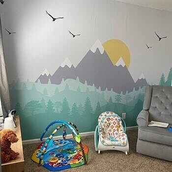 Geometric Arch Wall Decal Sticker The wallpaper looks great and