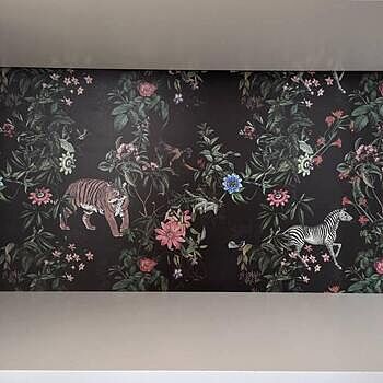 Dark Botanical Plants with Animals Wallpaper Mural Beautiful wallpaper. I requested the