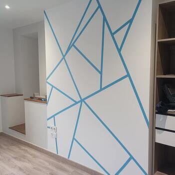 Matte Metallic Gold Strip Wall Decal Rend super bien dans la