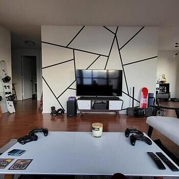 Matte Metallic Gold Strip Wall Decal This was a great addition