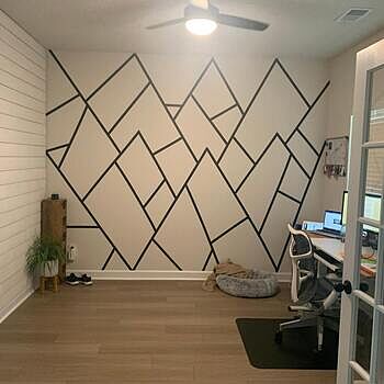 Matte Metallic Gold Strip Wall Decal Easy to peel and stick.